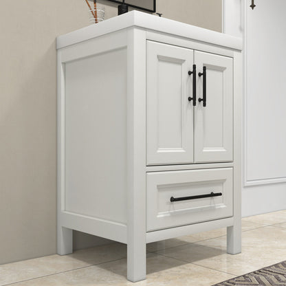 VIV 24" Freestanding Bathroom Vanity with Reinforced Acrylic Integrated Sink Top