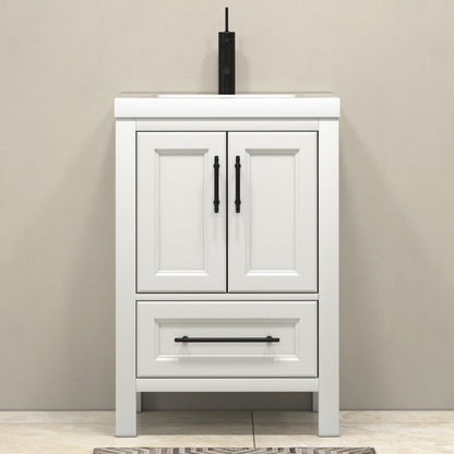 VIV 24" Freestanding Bathroom Vanity with Reinforced Acrylic Integrated Sink Top