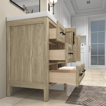 VIV 36" Freestanding Bathroom Vanity with Reinforced Acrylic Integrated Sink Top