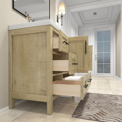 VIV 42" Freestanding Bathroom Vanity with Reinforced Acrylic Integrated Sink Top