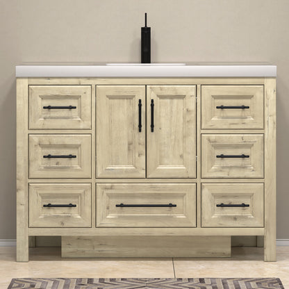 VIV 48" Freestanding Bathroom Vanity with Reinforced Acrylic Integrated Sink Top