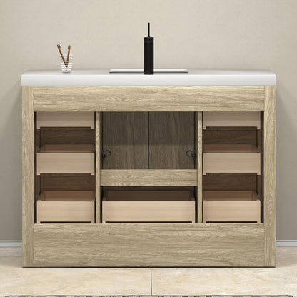 VIV 48" Freestanding Bathroom Vanity with Reinforced Acrylic Integrated Sink Top