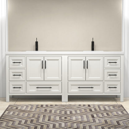 VIV 84" Freestanding Bathroom Vanity with Reinforced Acrylic Integrated Sink Top