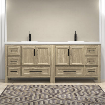 VIV 84" Freestanding Bathroom Vanity with Reinforced Acrylic Integrated Sink Top