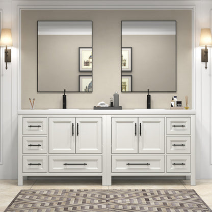 VIV 84" Freestanding Bathroom Vanity with Reinforced Acrylic Integrated Sink Top