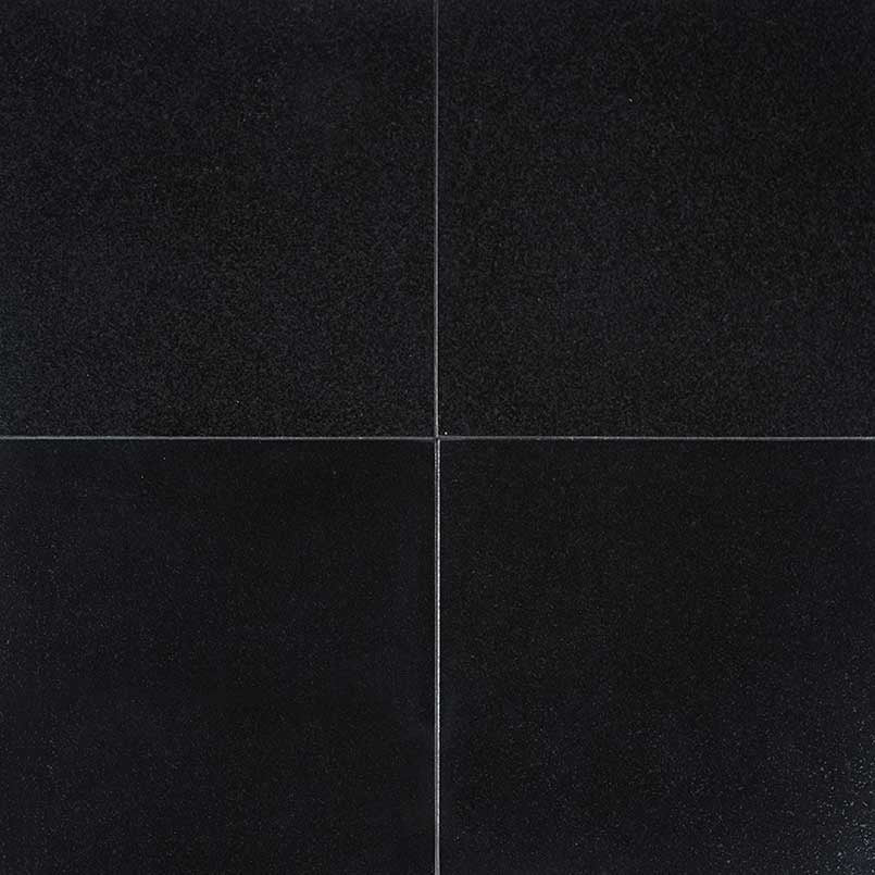 Absolute Black Granite Tile, 12"x12" Tile in Polished finish