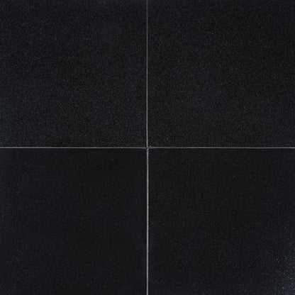 Absolute Black Granite Tile, 12"x12" Tile in Polished finish
