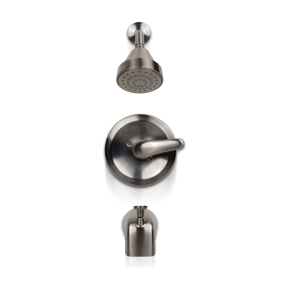 AcquaLuxe 608 Single Handle Tub and Shower Faucet in Brushed Nickel