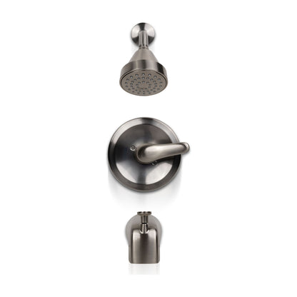 AcquaLuxe 608 Single Handle Tub and Shower Faucet in Brushed Nickel