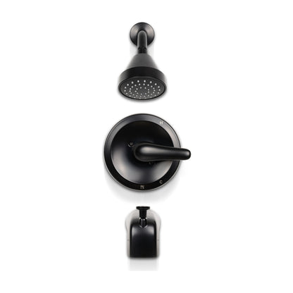 AcquaLuxe 608 Single Handle Tub and Shower Faucet in Matte Black