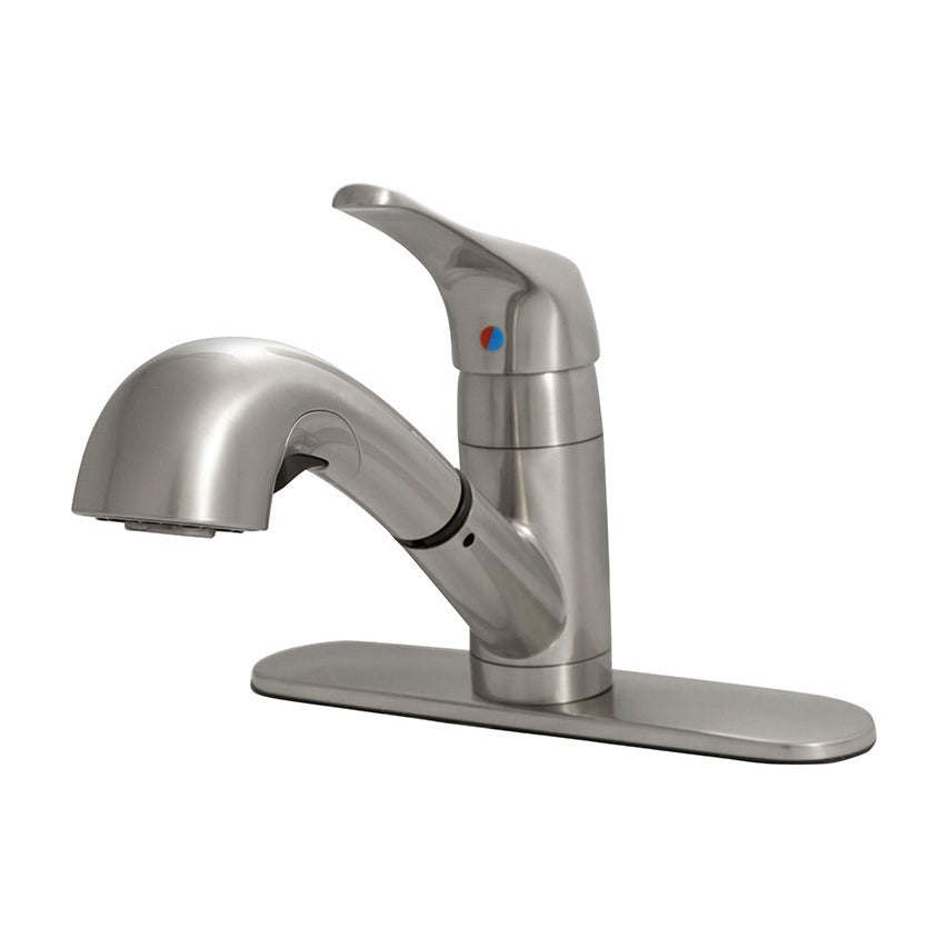 AcquaLuxe 805 Pull-Out Kitchen Faucet in Brushed Nickel, detail view