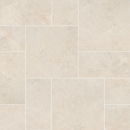 Aegean Pearl natural stone pavers, close up product view showing color and texture