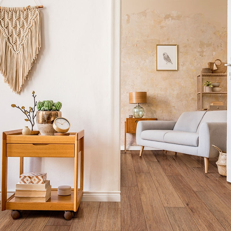 Andover Bellamy Brooks rigid core SPC vinyl plank flooring installed in a entryway