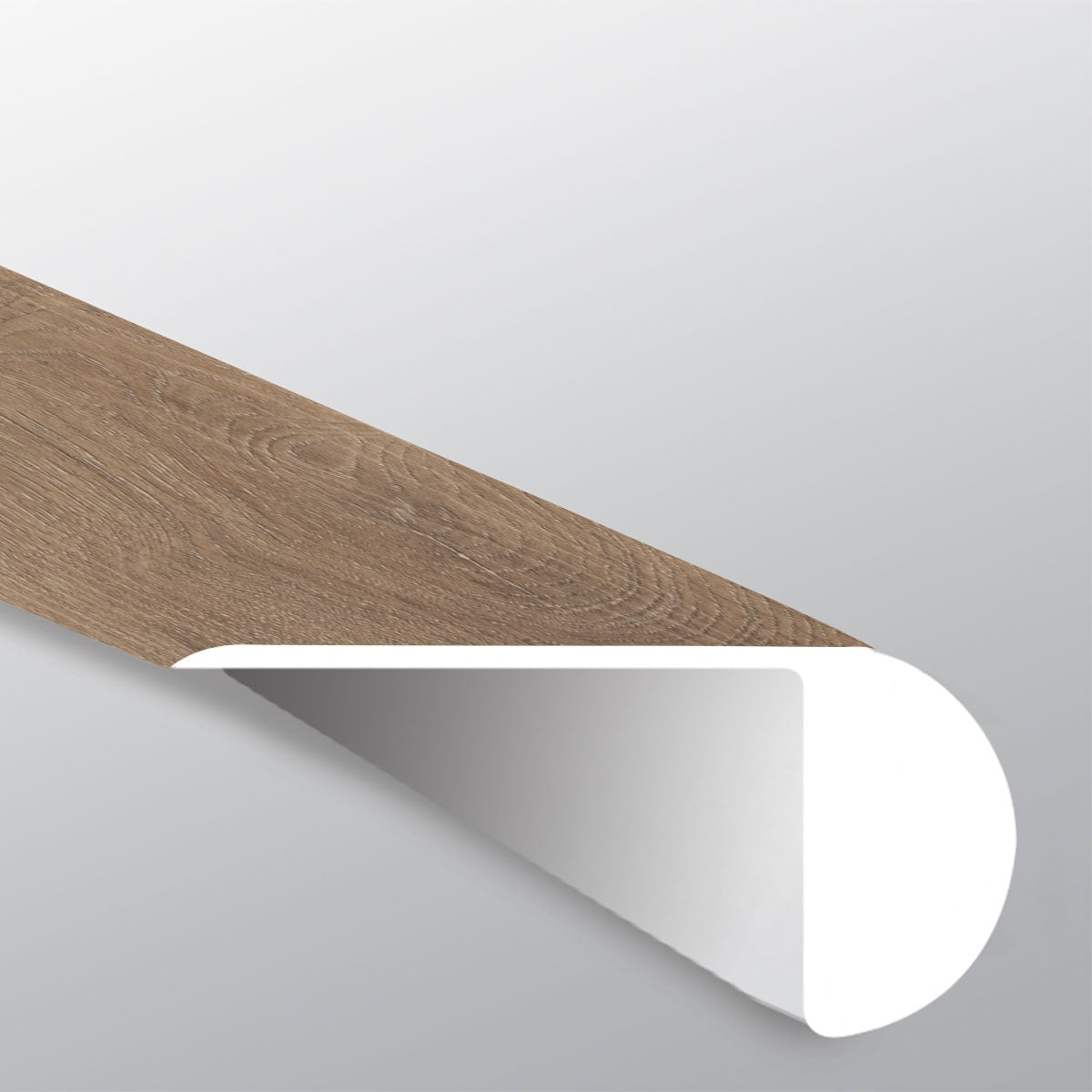 Andover Bellamy Brooks overlapping stair nose trim for rigid core SPC vinyl plank flooring