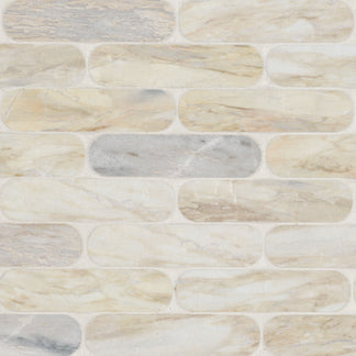 Angora Ellipse Marble Mosaic Tile | KBF Home Improvement