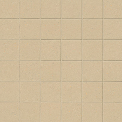Architecta Beige 2x2 Porcelain Mosaic in matte finish, close up sheet view