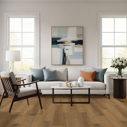 Ashton 2.0 Briven rigid core SPC vinyl plank flooring installed in a living room