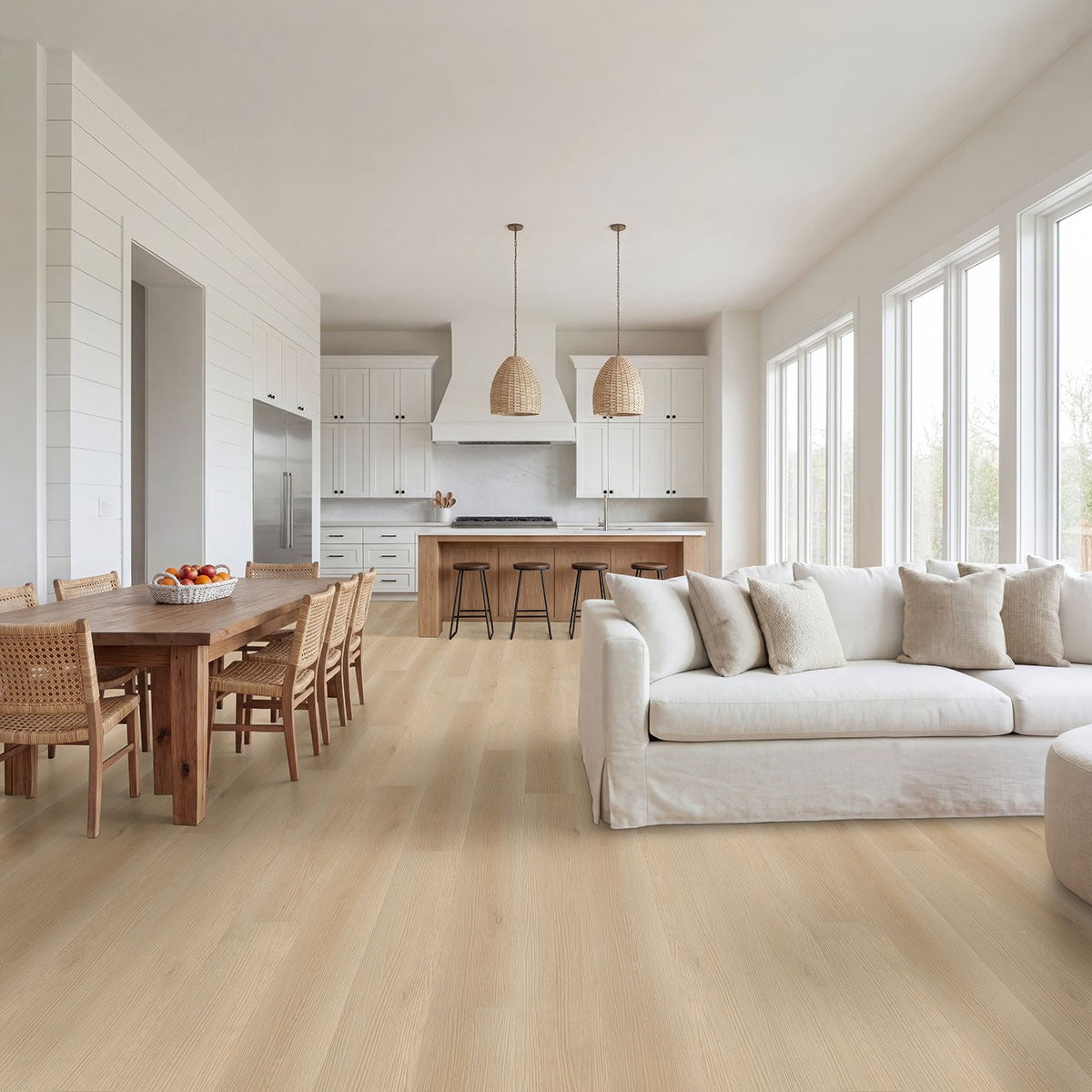 Ashton 2.0 Millhaven rigid core SPC vinyl plank flooring installed in a living room