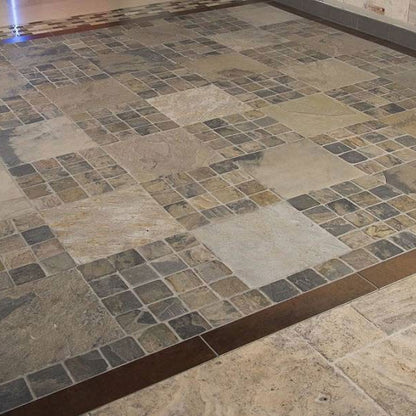 Autumn Slate Tile installed in a room setting