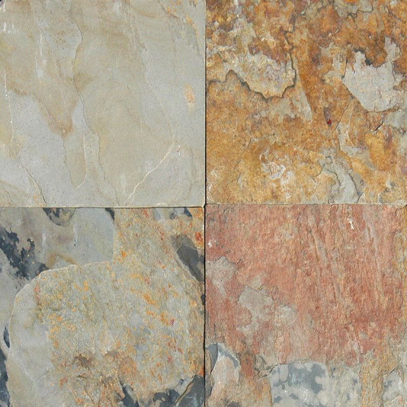 Autumn Slate Tile, 12"x12" Tile in Gauged finish