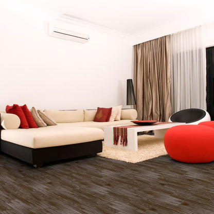 Balboa Moka ceramic tile shown in a finished room