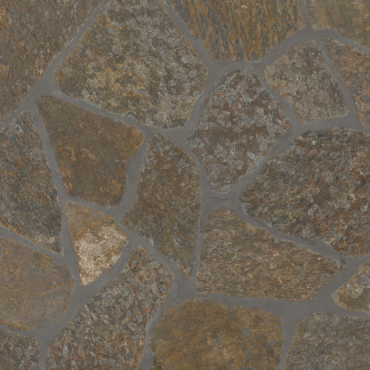 Bedford Brown Fieldstone natural thin stone veneer, close up product view showing color and texture
