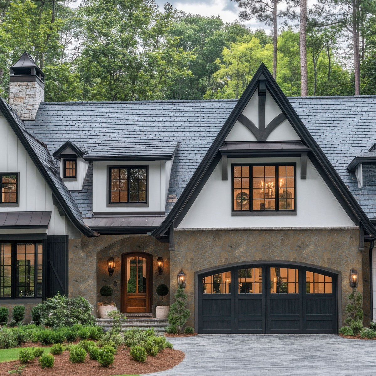 Bedford Fieldstone Rockmount Stone Veneer Decorative Wall Panels shown installed in a finished outdoor or living space