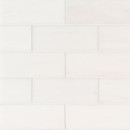 Bianco Dolomite Marble Tile, 3"x6" Tile in Polished finish