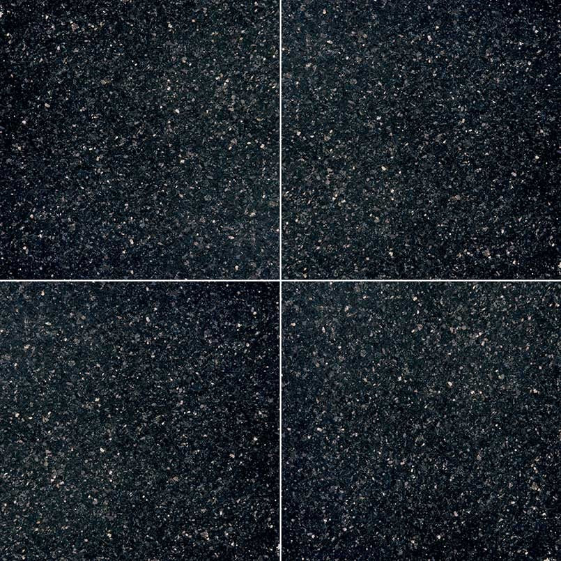 Black Galaxy Granite Tile, 18"x18" Tile in Polished finish