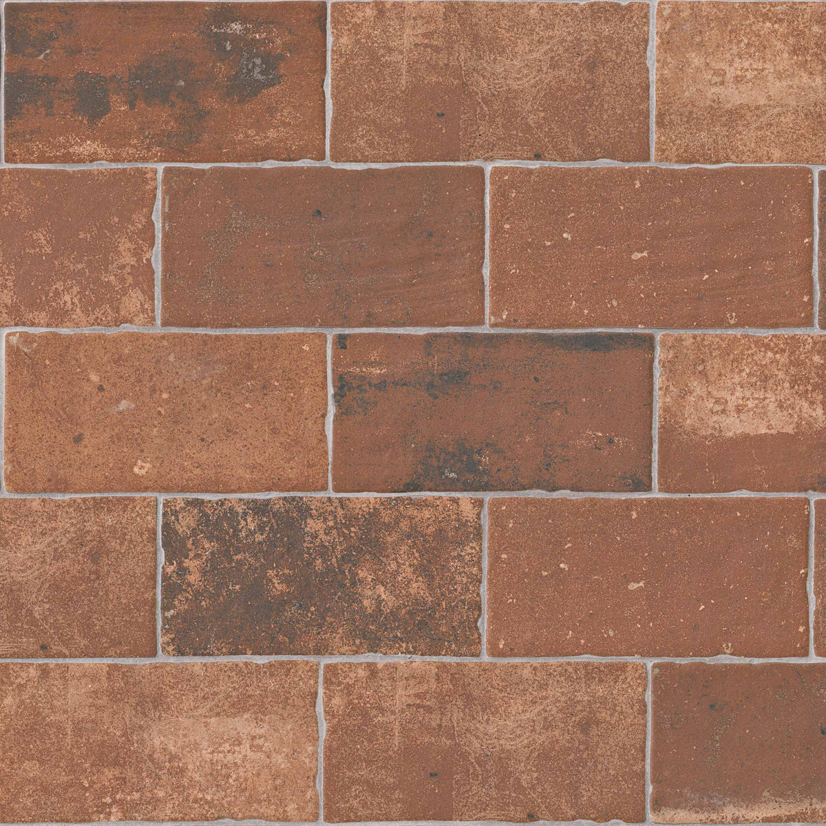Brickstone Red brick look porcelain tile, matte finish, 5 by 10 inch view