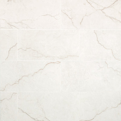 Brighton Gold marble look porcelain tile, matte finish, 12 by 24 inch view