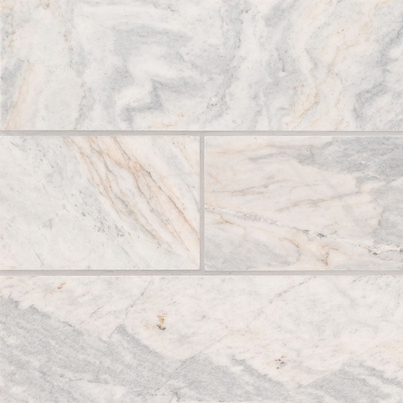 Capri Blue Marble Tile, 4"x12" Tile in Honed finish