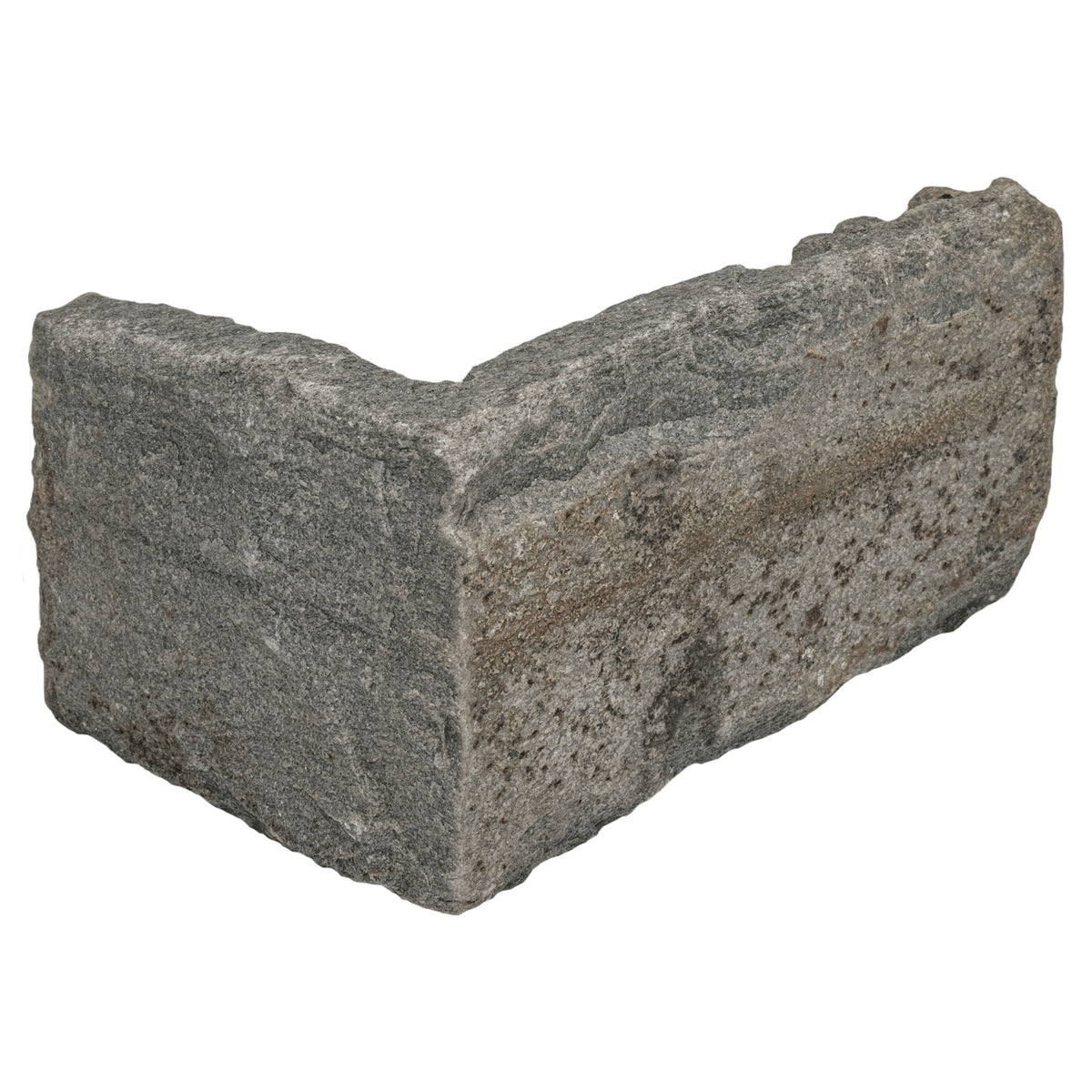 Colorado Springs Ashlar natural thin stone veneer corner piece, close up product view