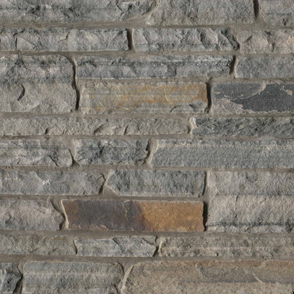 Colorado Springs Rockland Ledgestone natural thin stone veneer, close up product view showing color and texture