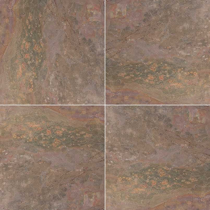 Copper Quartzite Tile, 12"x12" Tile in Honed finish