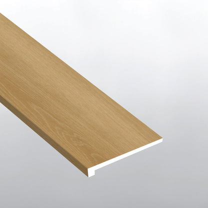 Cyrus 2.0 Valleyview Grove eased edge stair tread trim for rigid core SPC vinyl plank flooring