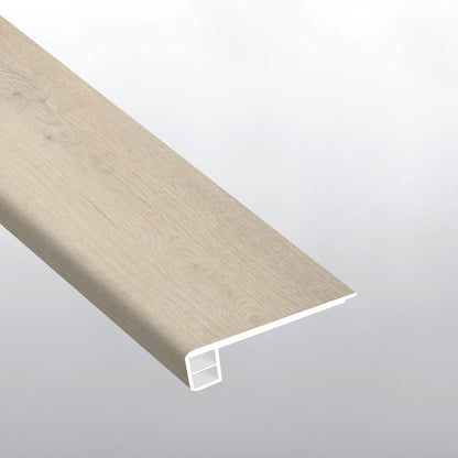 Cyrus Runmill Isle eased edge flush stair nose trim for rigid core SPC vinyl plank flooring
