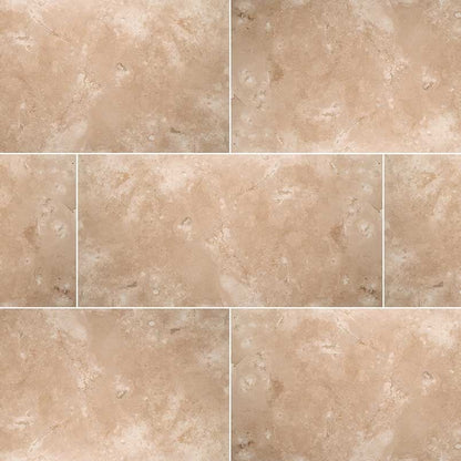 Durango Cream Travertine Tile, 12"x24" Tile in Honed finish