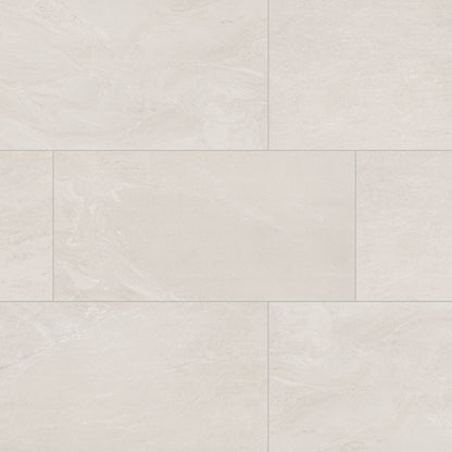 Elbe Alabaster quartzite look porcelain tile, lappato finish, 12 by 24 inch view