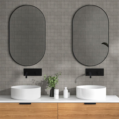 Focus Graphite porcelain tile shown in a finished room, scene 4