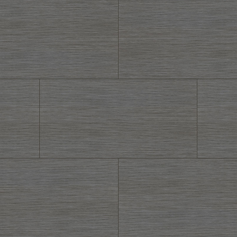 Focus Graphite fabric look porcelain tile, matte finish, 12 by 24 inch view