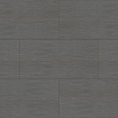 Focus Graphite fabric look porcelain tile, matte finish, 12 by 24 inch view