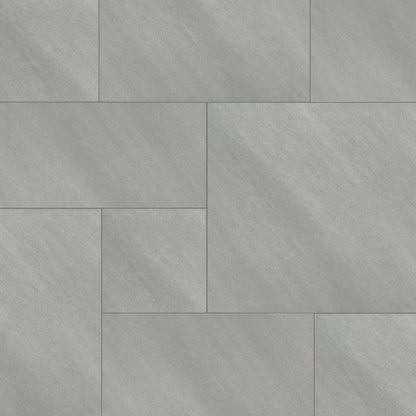 Fossil Snow porcelain pavers, close up product view showing color and texture