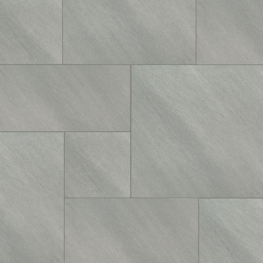 Fossil Snow porcelain pavers, close up product view showing color and texture