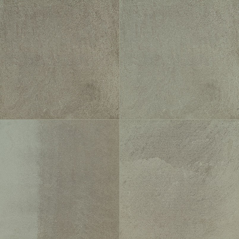 Full Range Bluestone porcelain pavers, close up product view showing color and texture