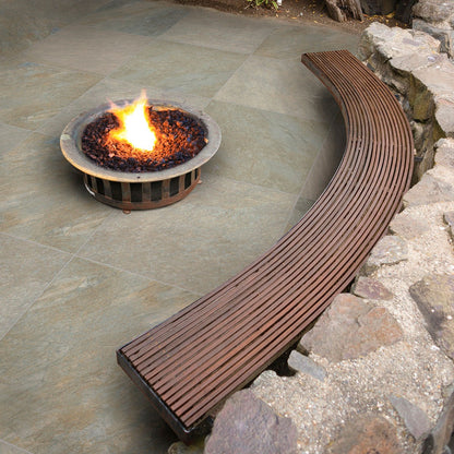 Golden White Arterra Porcelain Pavers shown installed in a finished outdoor or living space