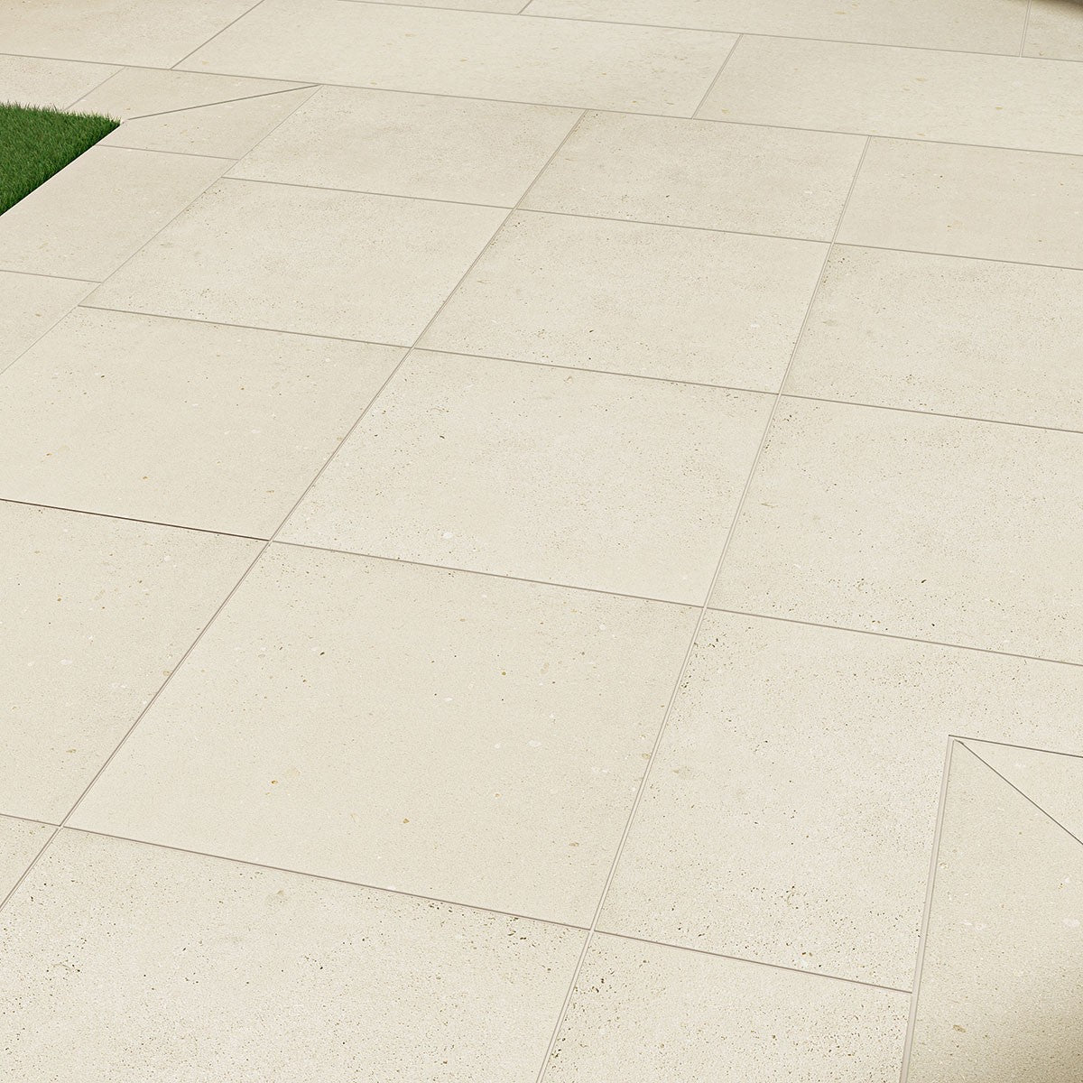 Gritzo Salt Arterra Porcelain Pool Coping shown installed in a finished outdoor or living space