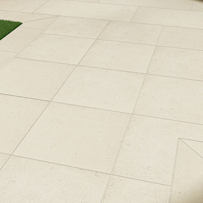 Gritzo Salt Arterra Porcelain Pool Coping shown installed in a finished outdoor or living space