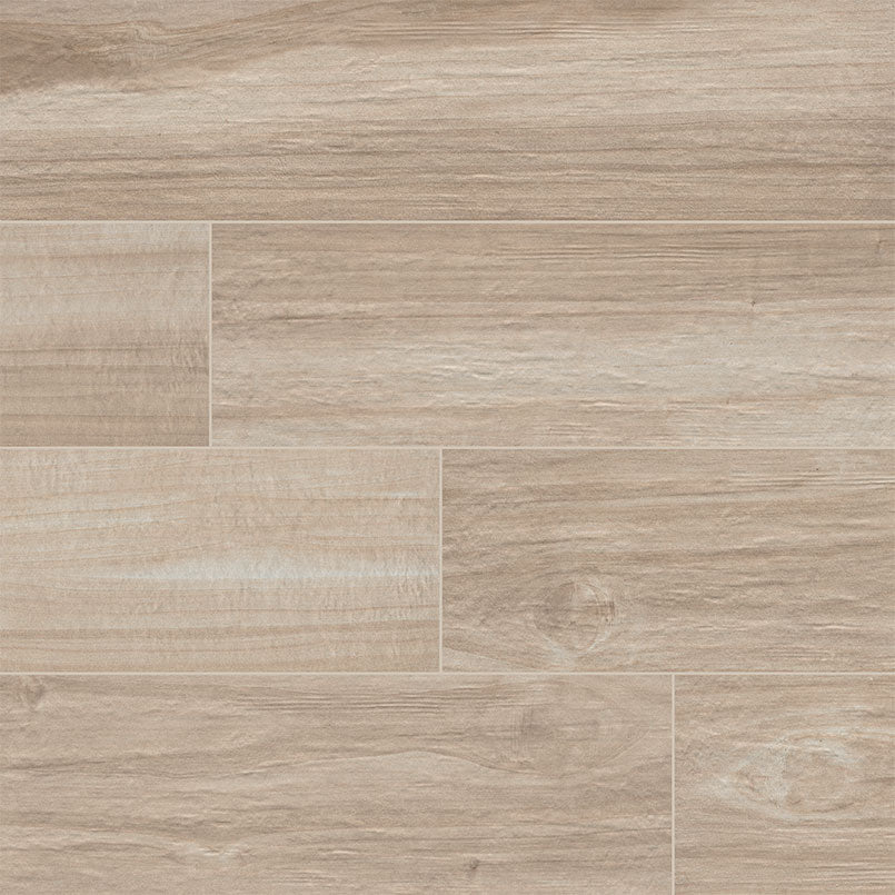Havenwood Beige wood look porcelain tile, matte finish, 8 by 36 inch view