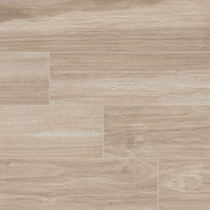 Havenwood Beige wood look porcelain tile, matte finish, 8 by 36 inch view